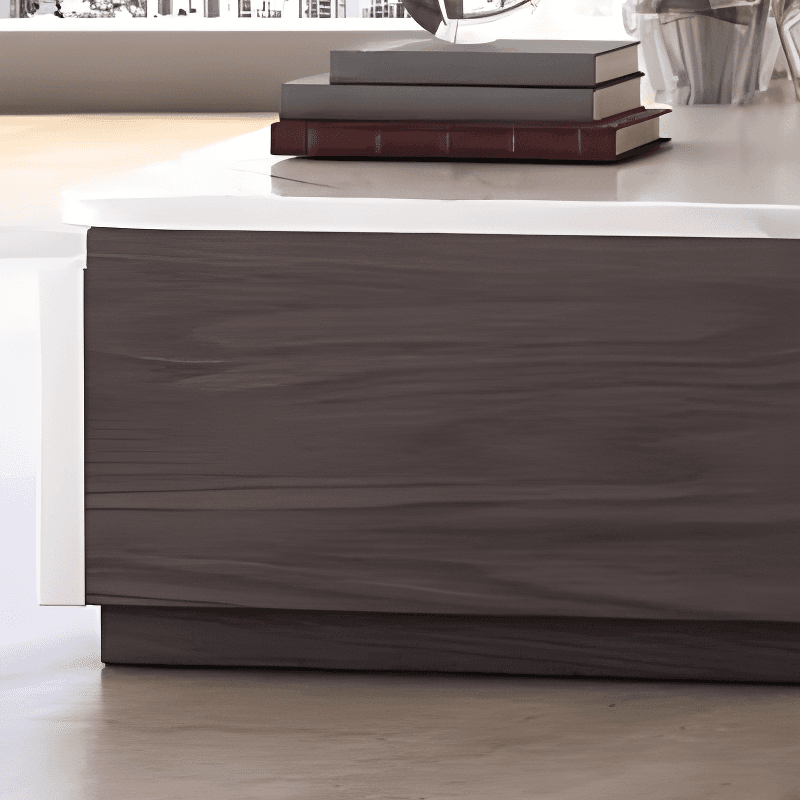 Chalk Modern Stone TV Stand with 5-Drawer/4-Drawer and Cable Management thumbnail 7