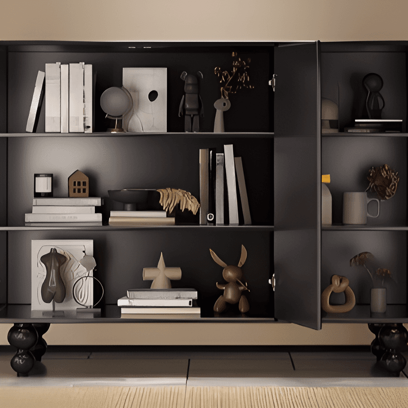 Trendy Rectangle Standalone Accent Cabinet in Ink with Manufactured Wood and Cabinet Knobs thumbnail 16