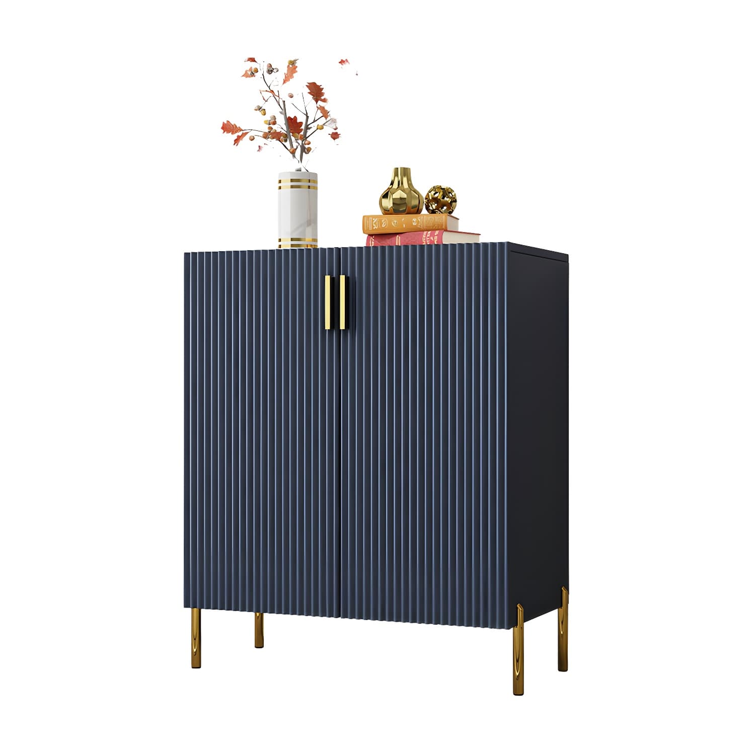 Glam Living Room Wooden Sideboard with Doors and Storage Shelves thumbnail 9