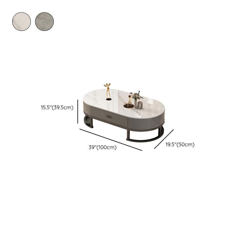 Elliptical Accent Table with Dual-base and Rawhide Upholstery thumbnail 10