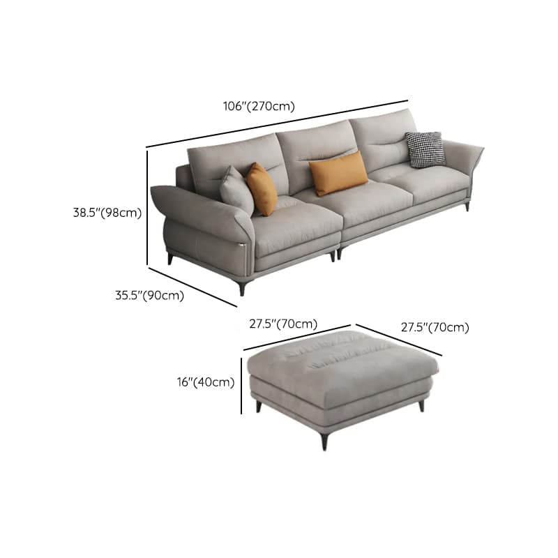 L-Shape/Straight Reversible/Horizontal Sofa Chaise/Sofa with Natural Wood Frame for Seats 5 thumbnail 14