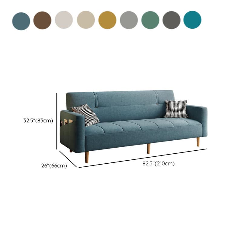 Standard Sofa/Loveseat in Cotton Linen with Light Gray/Cerulean/Olive Green Upholstery and Arm thumbnail 17