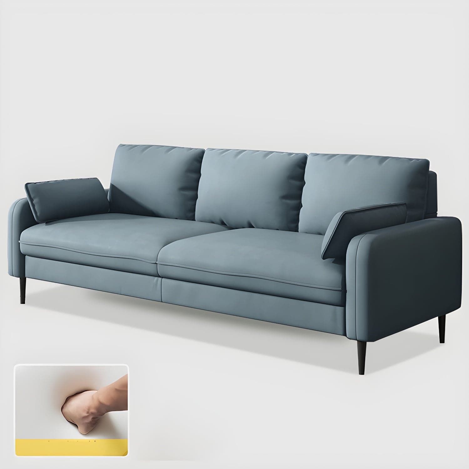 Modern Pillow Back Sofa with Storage Not Included for 35-40 Women thumbnail 2