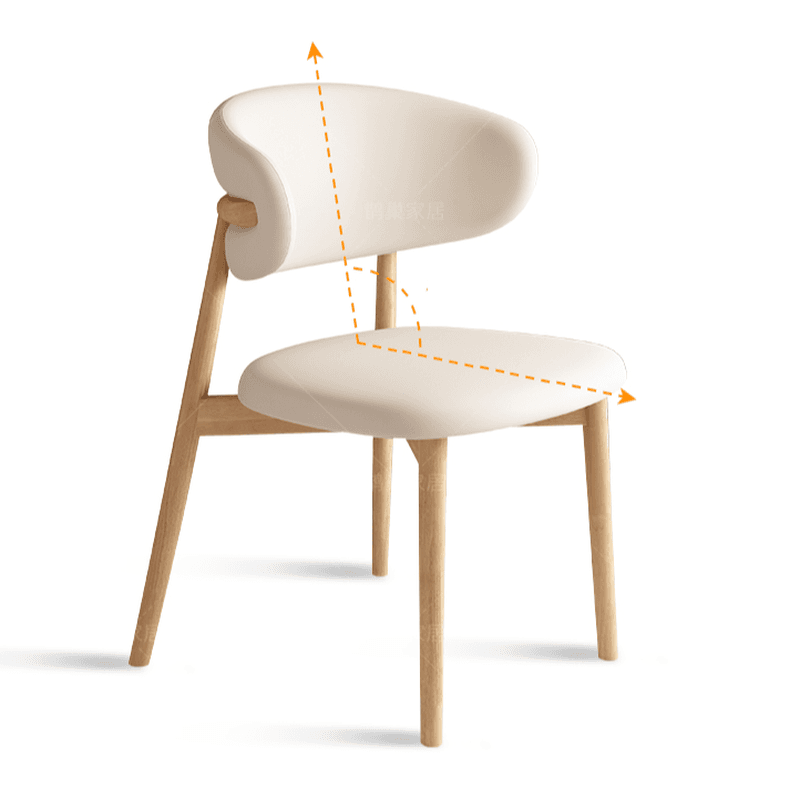 Art Deco Side Chair with Padded Upholstery, Midnight Black/Walnut/Wood Color Legs, Lumber Material, and Low Back thumbnail 8