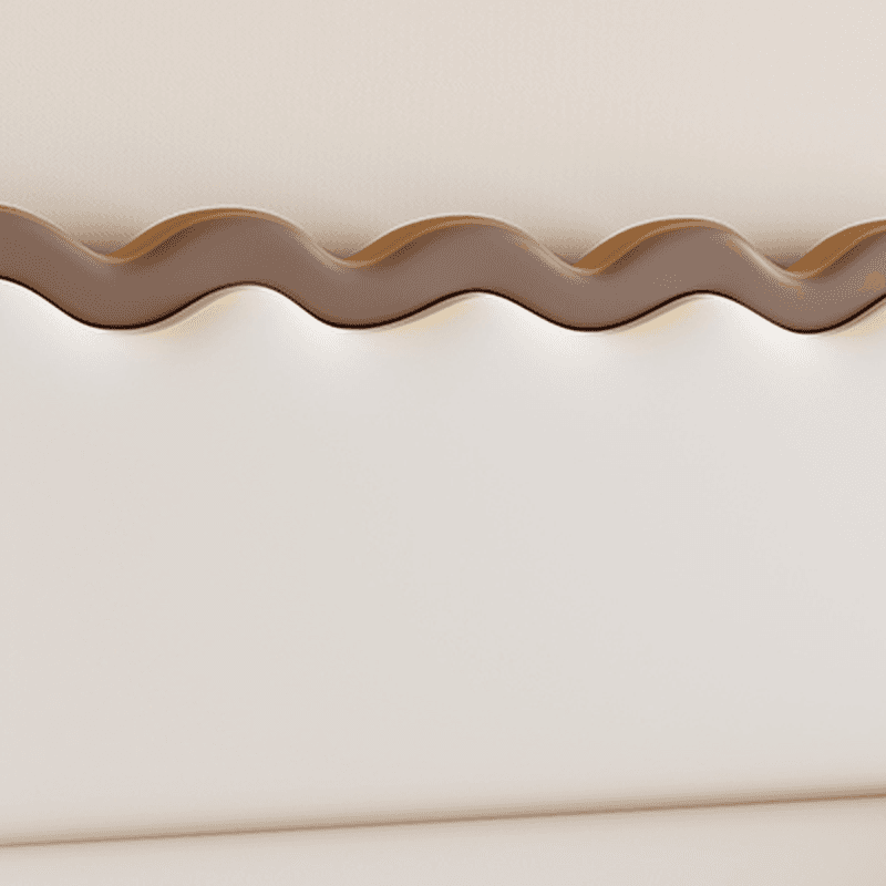 Modern Simple Style Panel Headboard in Natural Wood for California King/King/Queen Bed with No Distressing, Sponge Upholstery Fill, Free-standing Standard Installation, and Standard Height thumbnail 9