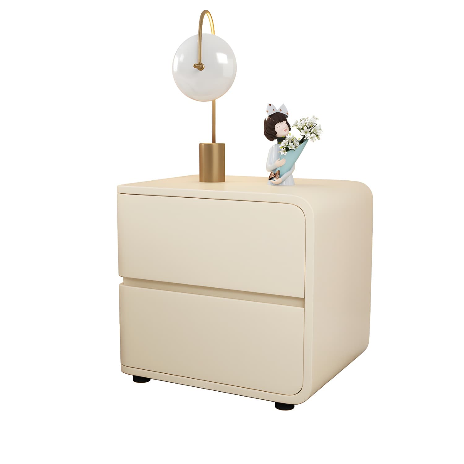 Contemporary Drawer Storage Bedside Cabinet Pine Accent Table Nightstand for Bedroom thumbnail 9
