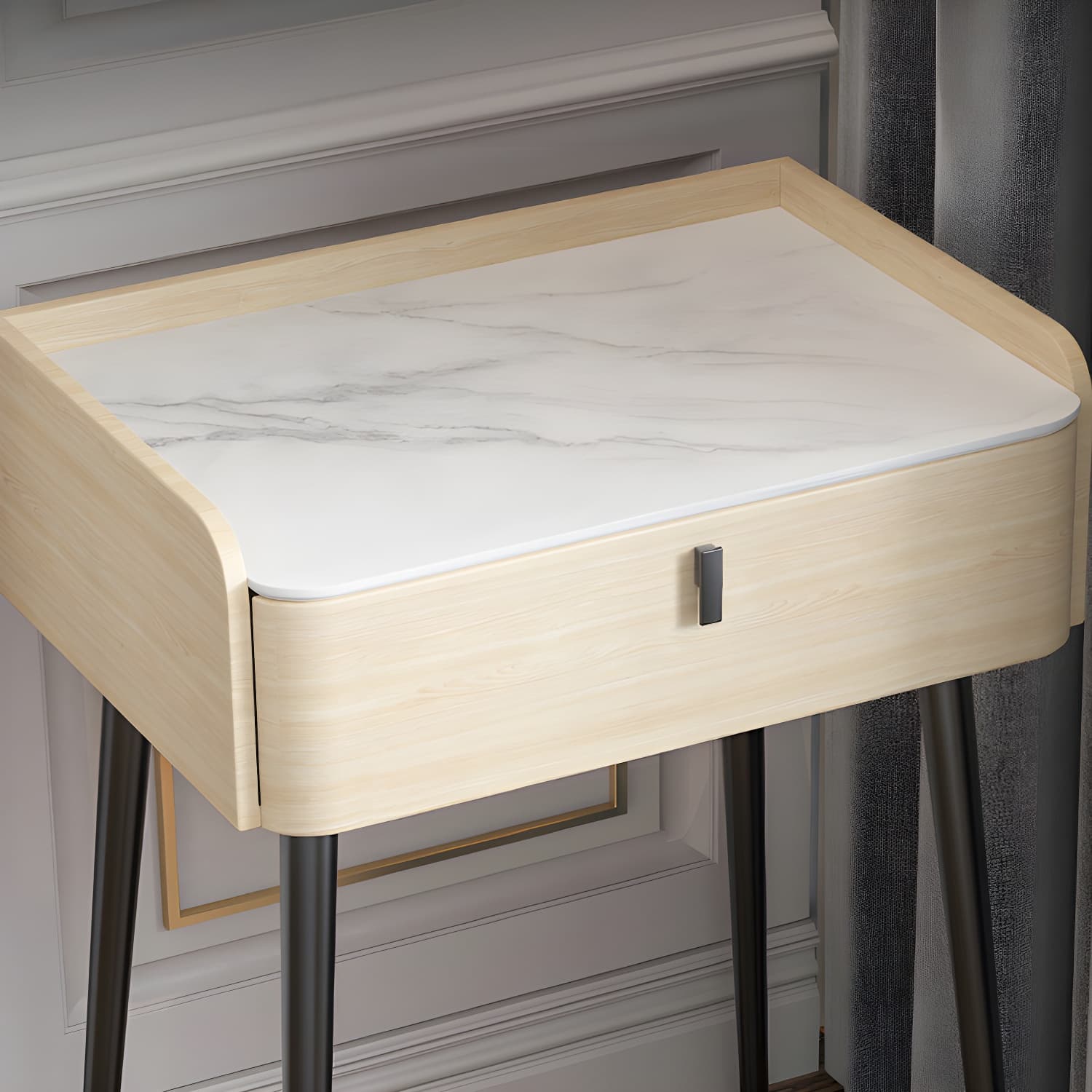 15" Wide Contemporary Make-up Vanity Mirror Dressing Table with Drawer thumbnail 16