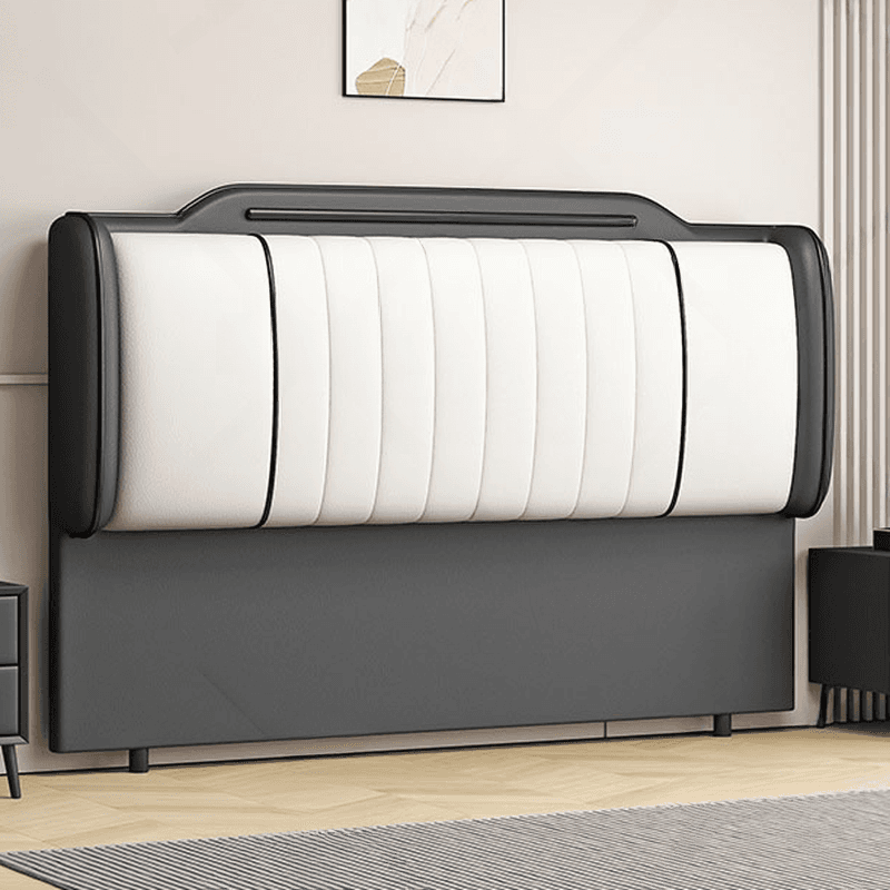 Simplistic Style Wingback Headboard with Camelback Shape in Pine Wood, No Distressing, Available in King/Queen/Full Sizes, Featuring Sponge Upholstery and Standard Height thumbnail 8