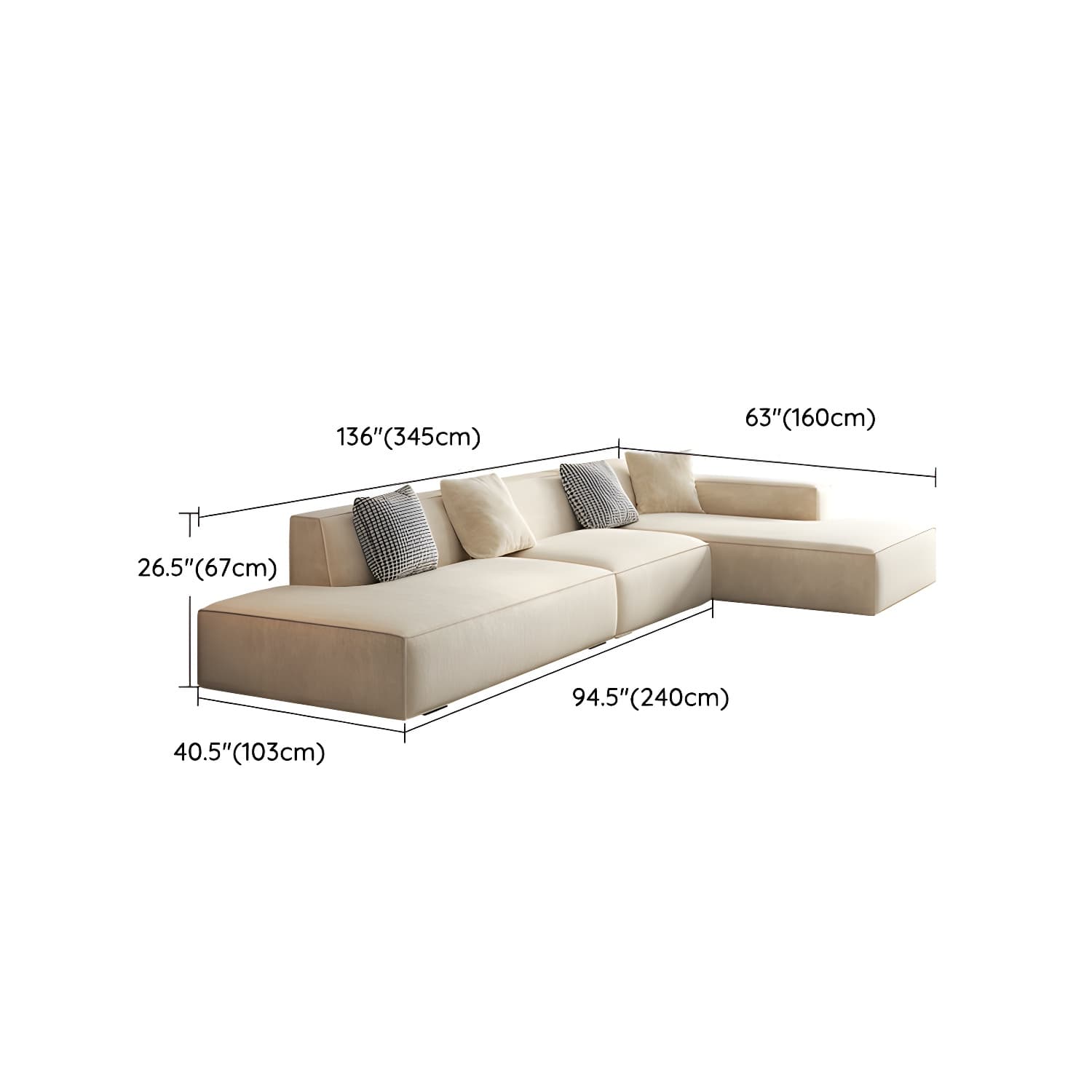 Elegant Sectional with Synthetic Upholstery in Moderate-Gray Tone and Built-in Charging Ports thumbnail 23