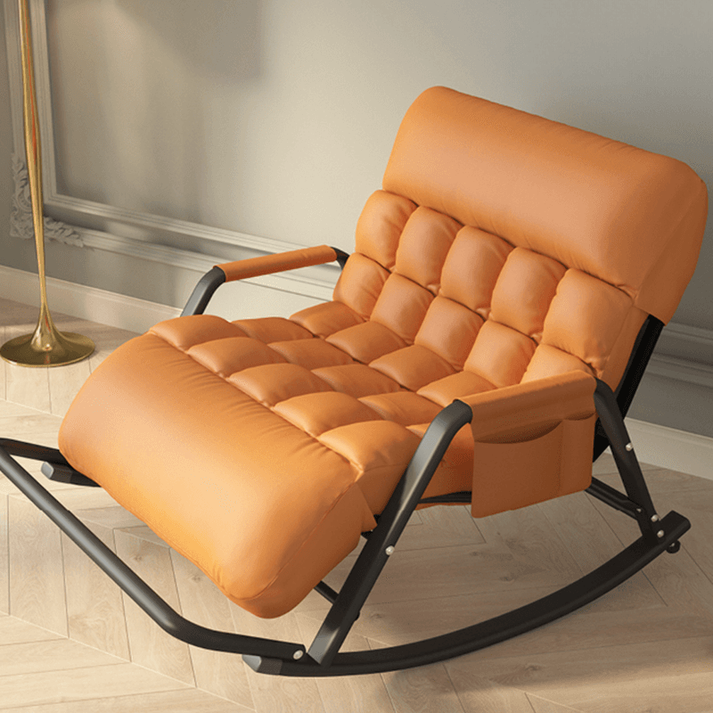 Black/Grey/Cerulean Simple Upholstered Rocking Seat for 2 with Padded Track Arm thumbnail 10