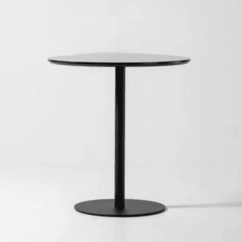 Circular-shaped/Square Standard Height Dining Table for 2 People with Fixed Table Top in a Minimalist Style thumbnail 1