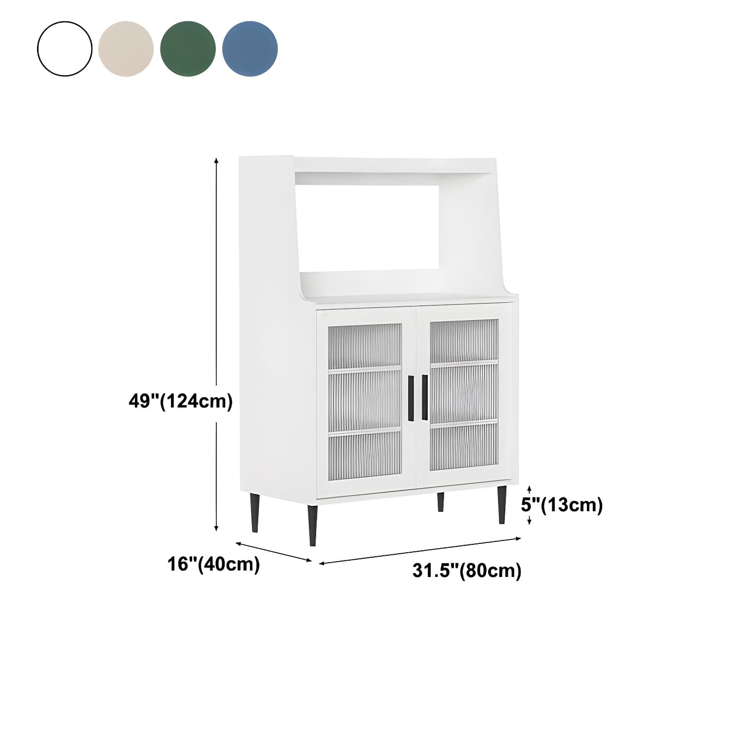Contemporary Wood Sideboard 50-inch Height Cupboard for Living Room - image 14