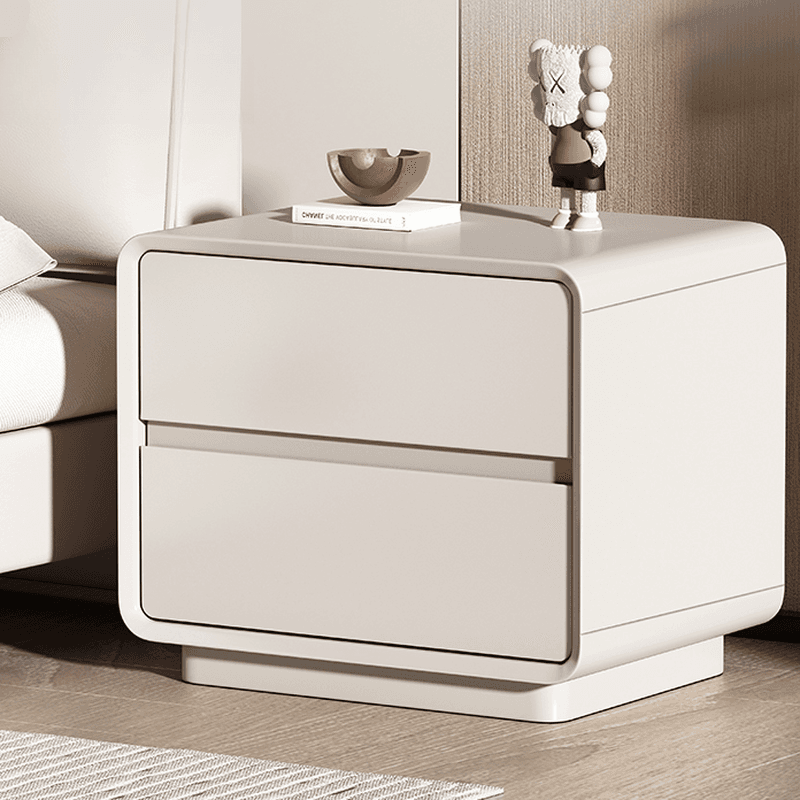 Modish Drawer Storage Bedside Table with 2 Drawers and Laminate Countertop thumbnail 6