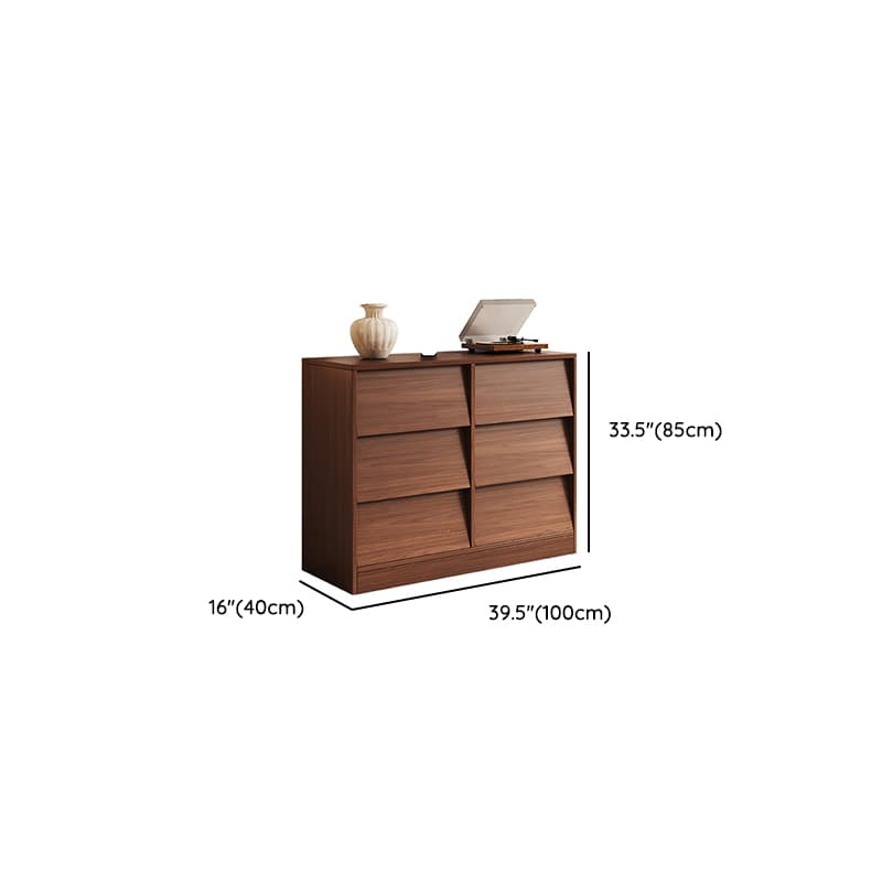 Cocoa Casual Natural Wood Console Dresser/Bachelor Chest with 9/6/3 Drawers in Horizontal/Vertical Orientation thumbnail 10