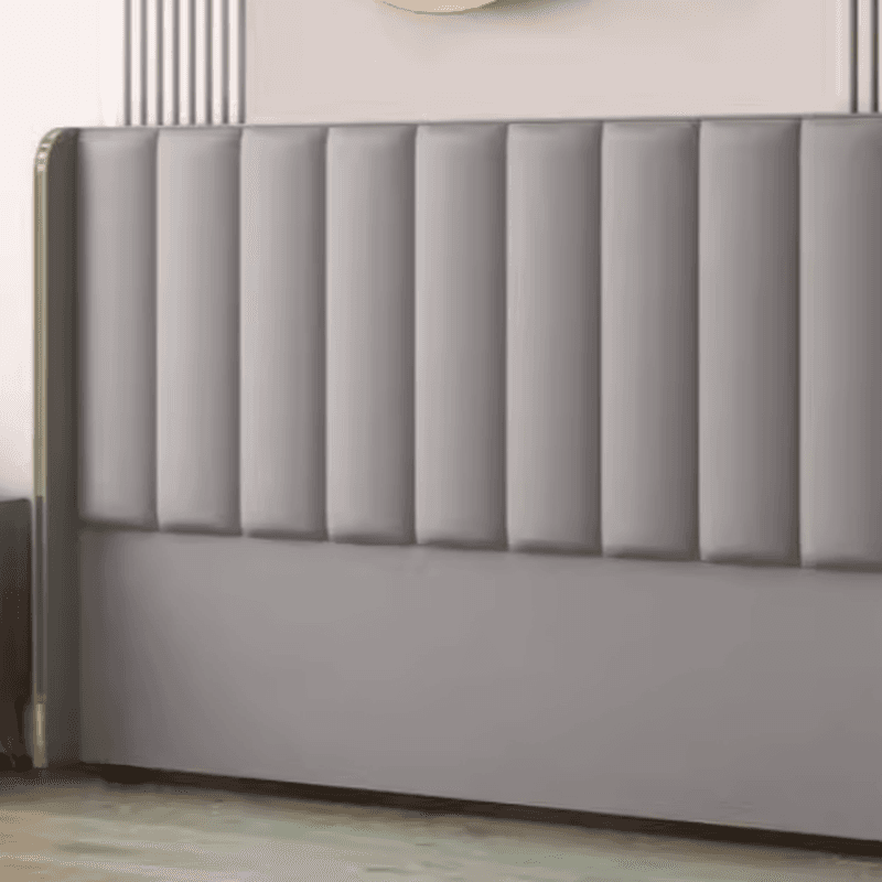 Modish Style Wingback Headboard in Timber with No Distressing, Rectangle Shape for King/Queen/Full Bed, Featuring Sponge Upholstery and Standard Height thumbnail 6