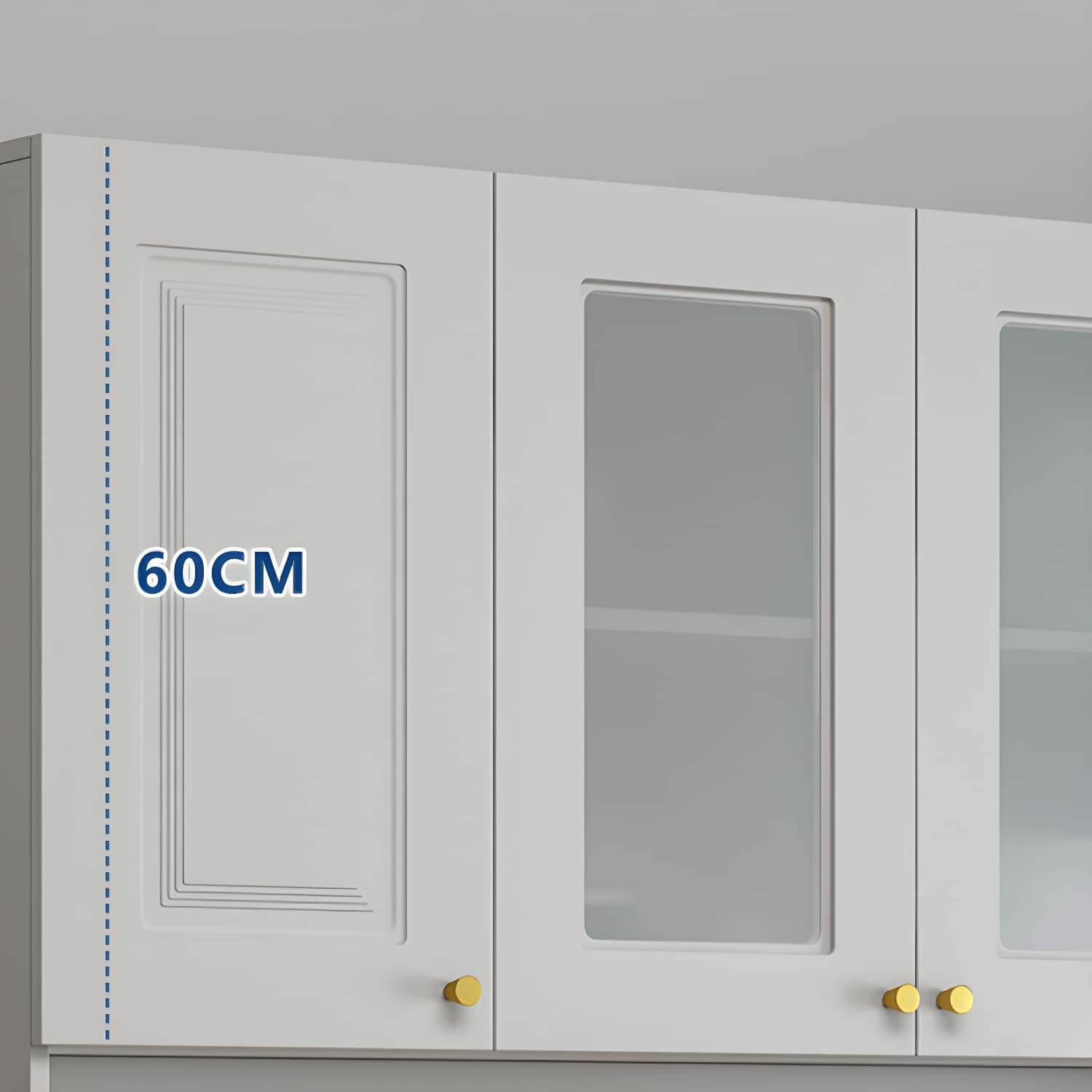 Glam White Wood Sideboard with Storage Cabinets and Included Adjustable Shelving thumbnail 8