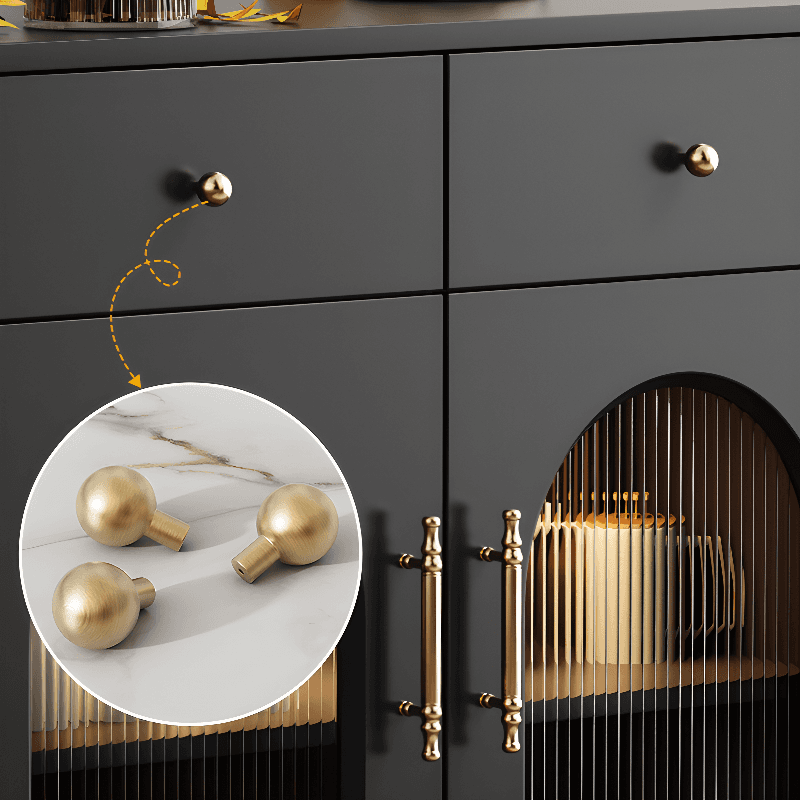 Standalone Accent Cabinet in Black with Glass Door, Alterable Shelf and Illuminating, Soft Close Drawer and 1 Cabinet/2 Cabinets in a Casual Style thumbnail 10