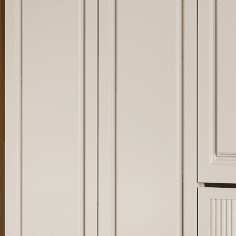 White Minimalist Manufactured Wood Independent Wardrobe Closet with Soft Close Drawer, Soft Close Door, and Interior Shelves thumbnail 4