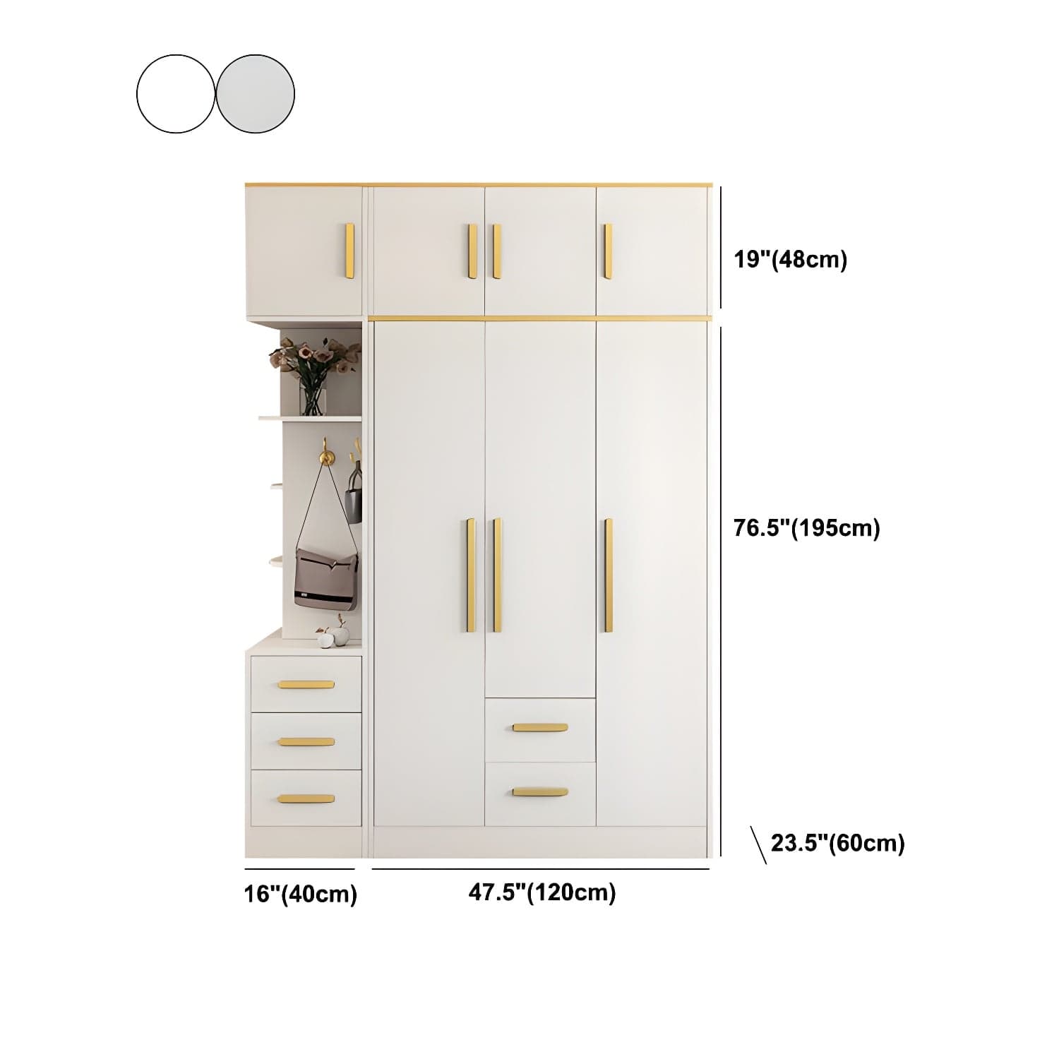 Contemporary Style Wardrobe Wooden Wardrobe Closet with Drawer thumbnail 30