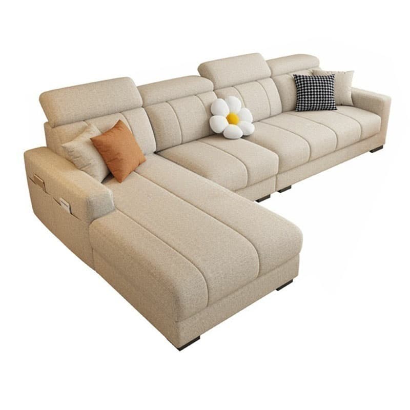 Modern Style L-Shape Sofa Recliner with Storage and Recessed Arm thumbnail 8