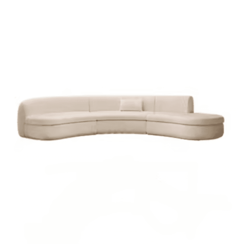Natural Wood Bow Front Corner Sectional 7 Person/for 5/for 6 with Concealed Support thumbnail 8