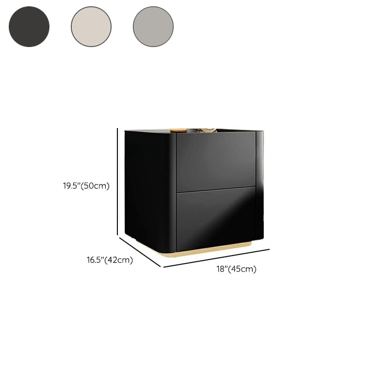 Modern Stylish Wood Nightstand Drawer Storage Petite Under 23 Inches Tall for Elegant Bedroom Decor thumbnail 17