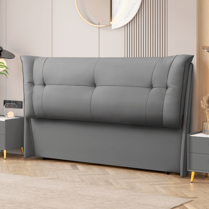 Modern Simple Style Wingback Headboard with No Distressing, Piled Tufted Rectangle Design for King/Full/Queen Bed, Featuring Sponge Upholstery and Standard Height thumbnail 3