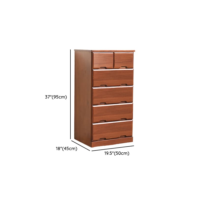 Sepia Minimalist Raw Wood Lingerie Chest/Dresser Vanity Combo with Multiple Drawers in Vertical/Horizontal Orientation thumbnail 10