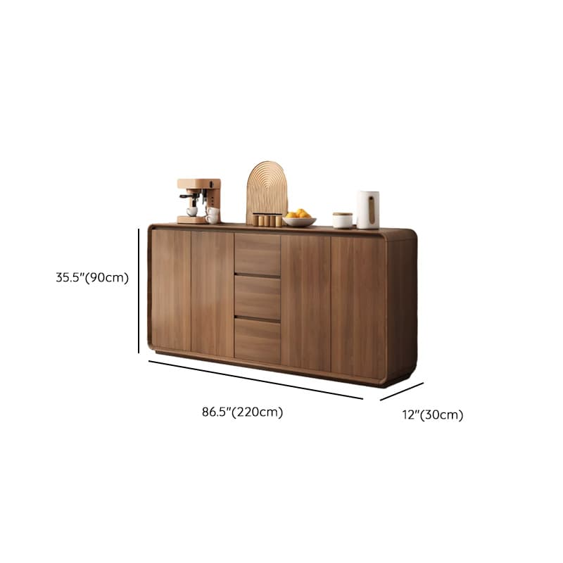 Ground Detached Cocoa Worktop Sideboard with Kitchen Gadget Storage for Culinary Space thumbnail 19