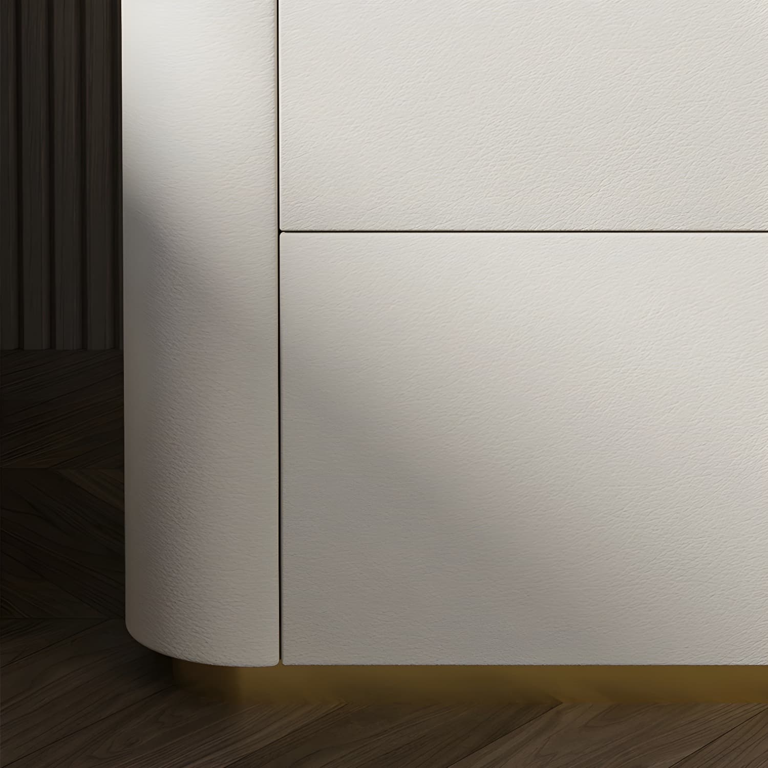 Wooden Nightstand with Tempered Glass 21.65" Tall 2 - Drawer Nightstand thumbnail 15