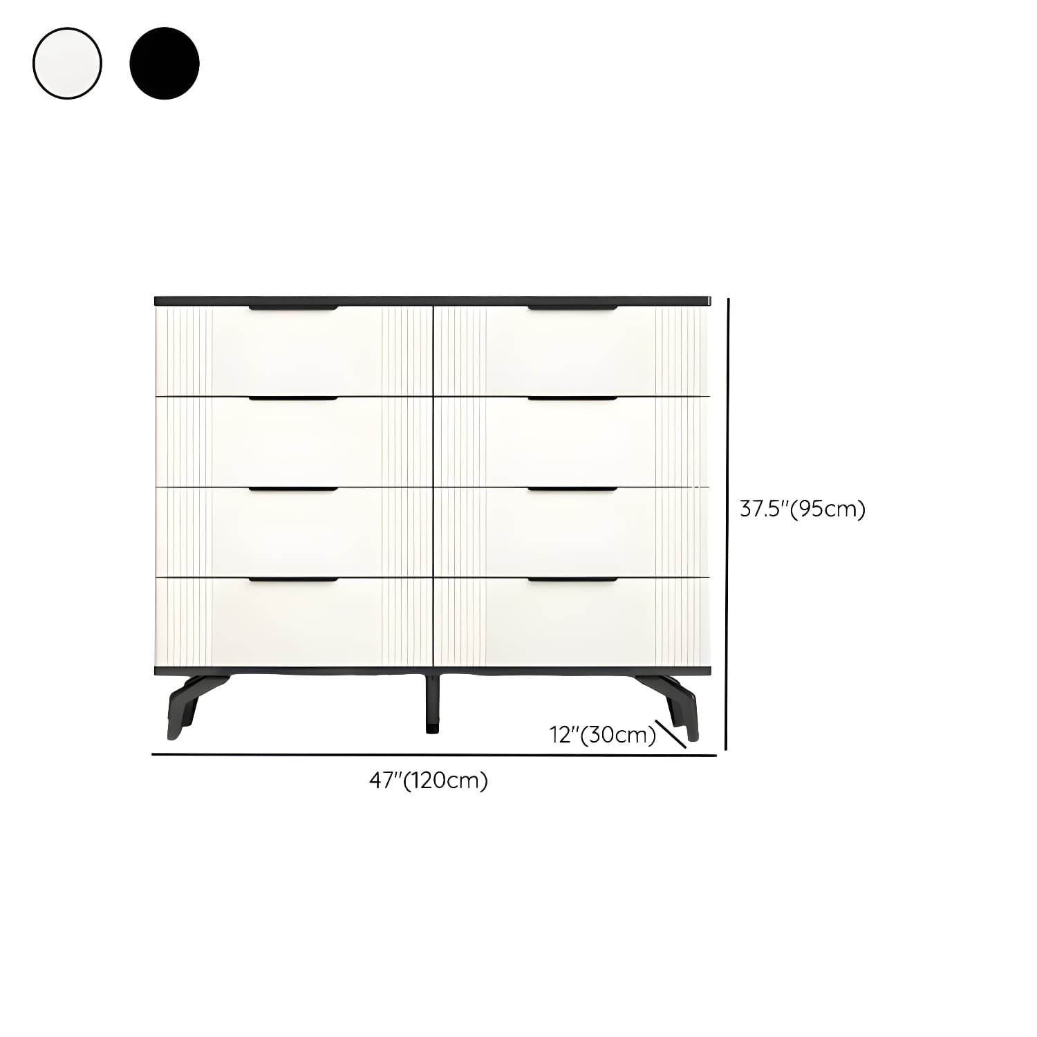 Drawers Included Modern Chest with Stone Countertop and Metal Legs thumbnail 16