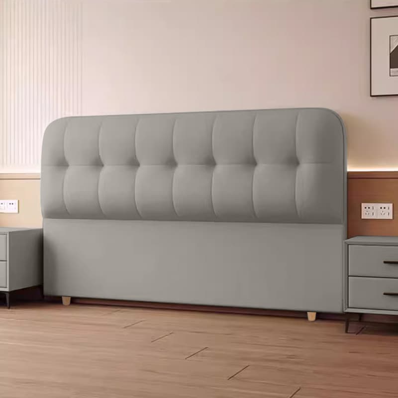 Trendy Panel Headboard with No Distressing, Piled Tufted Rectangle Design for King/Queen/Full Bed, Featuring Sponge Upholstery and Standard Height thumbnail 4