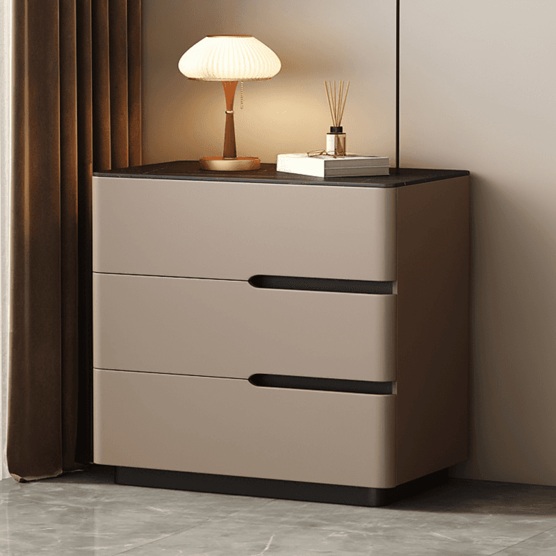 Organic Modern Nightstand With Drawer Organization Featuring Stone Countertop thumbnail 6