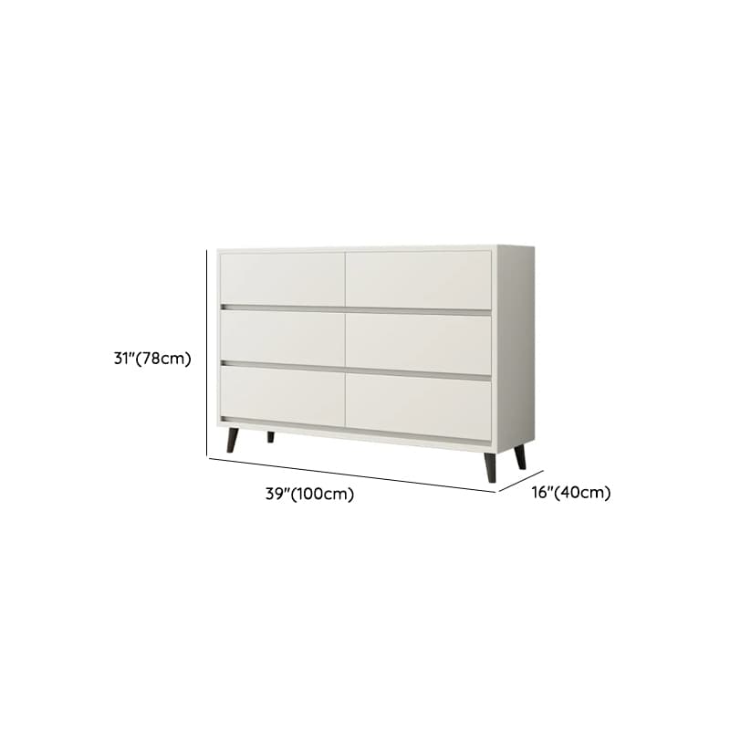 White Simple Raw Wood Console Dresser/Lingerie Chest/Bachelor Chest with 6/4/8 Drawers in Horizontal/Vertical Orientation thumbnail 13