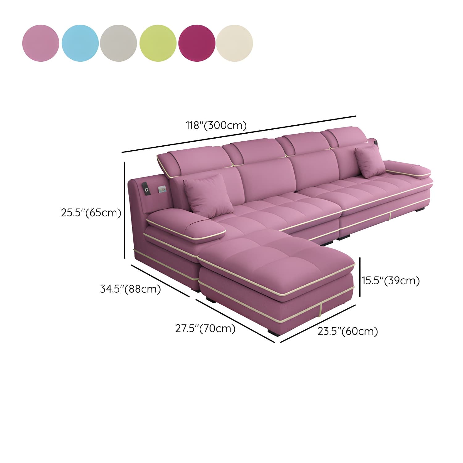 Elegant Gray Curved Sectional Sofa with Scandinavian Wooden Frame thumbnail 18