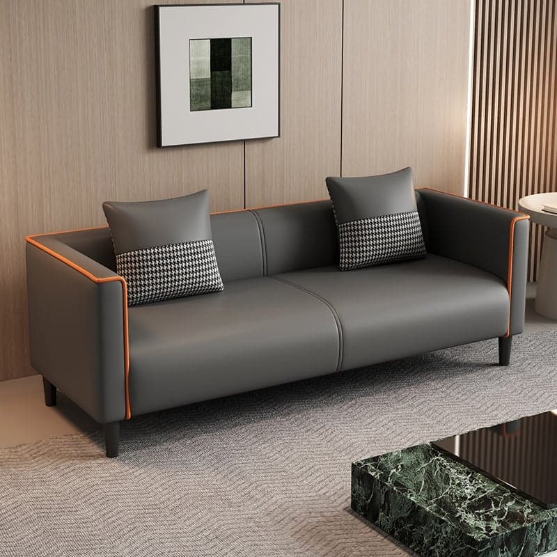 Versatile Standard Sofa/Loveseat/Single Sofa in Synthetic Leather with Grey/Dark Blue/Light Green Upholstery and Arm thumbnail 5