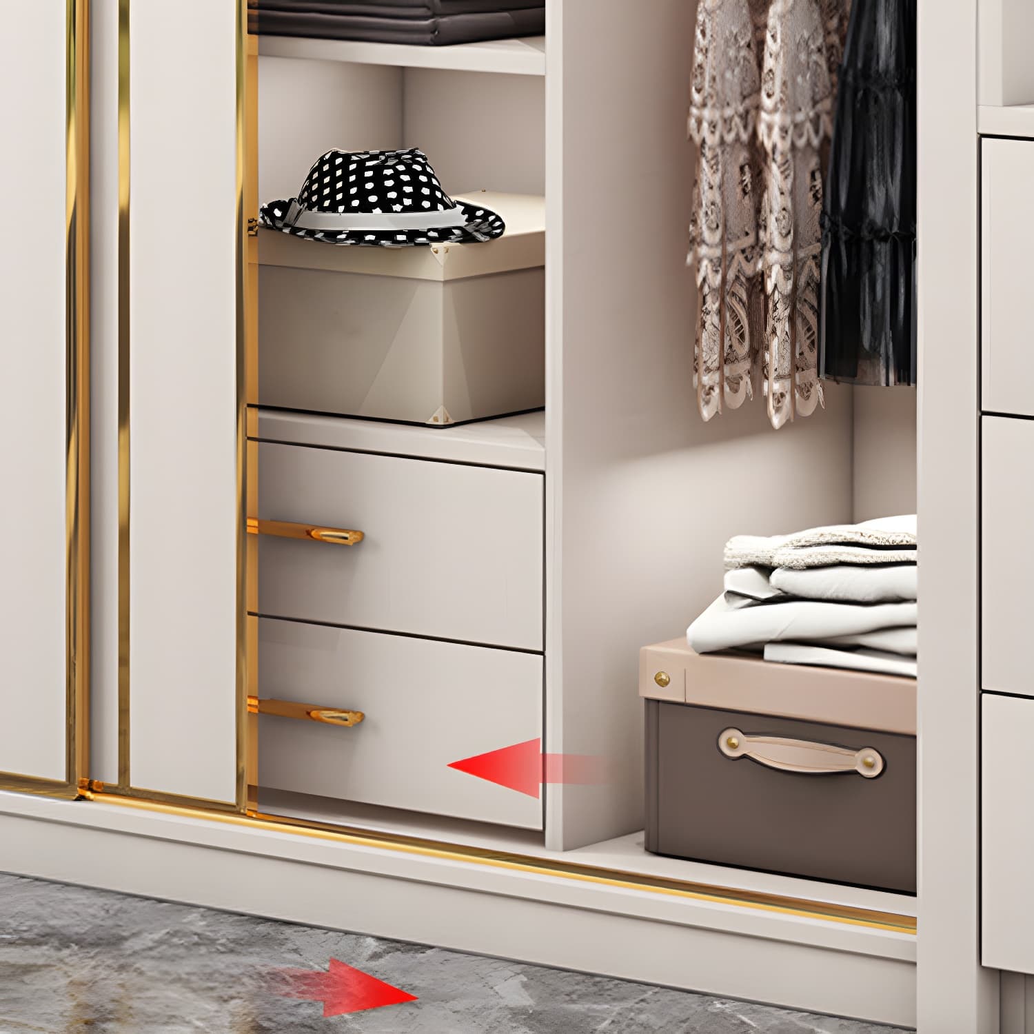 Modern Style Wardrobe Cabinet Glass Wardrobe Closet for Home thumbnail 4