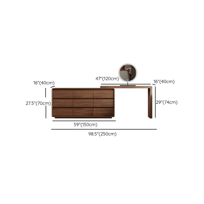 Vanity Set with Solid+Manufactured Wood, Scalable, Sliding, Non-Floating Design thumbnail 16