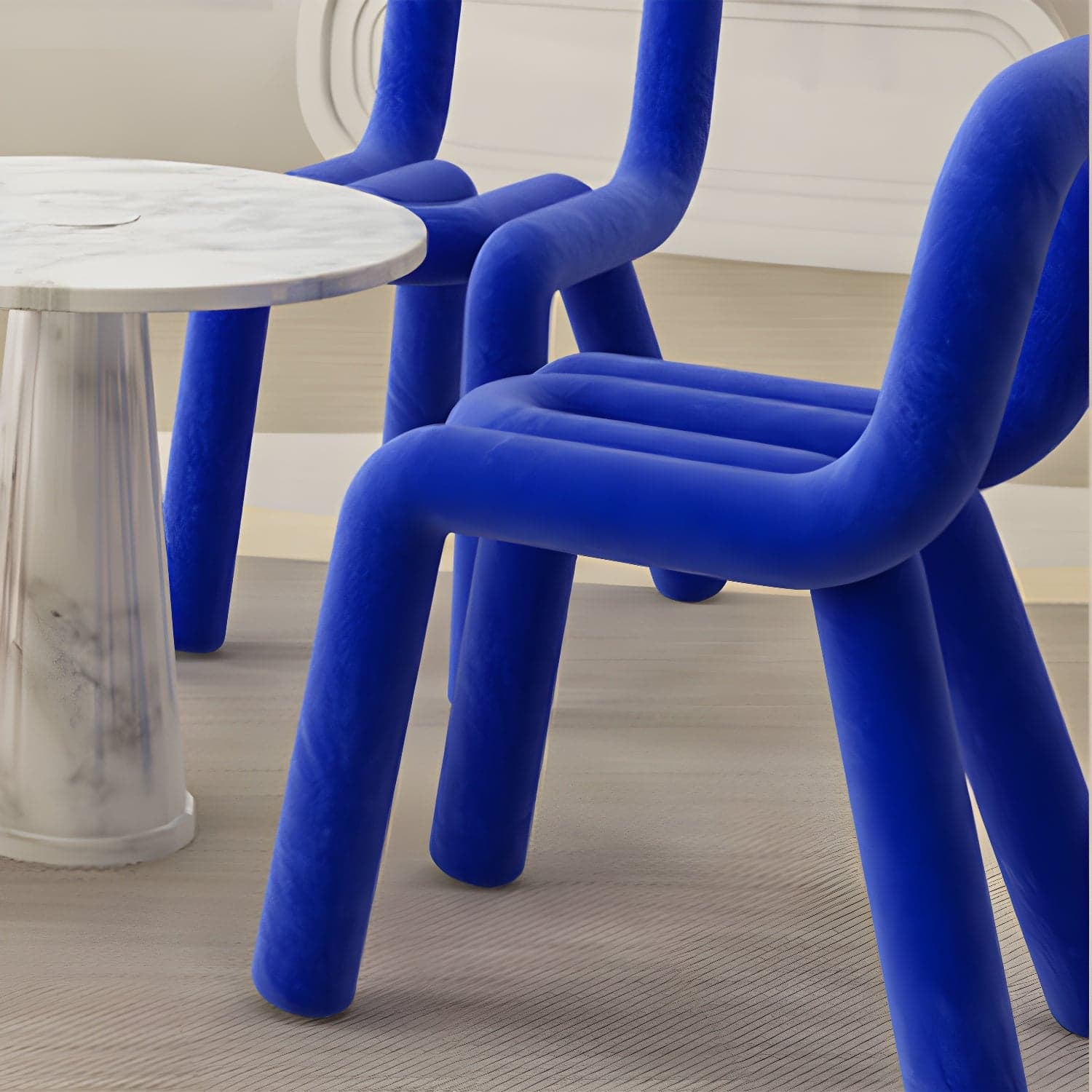 Contemporary Side Chair Velvet Open Back Dining Chair for Indoor thumbnail 16