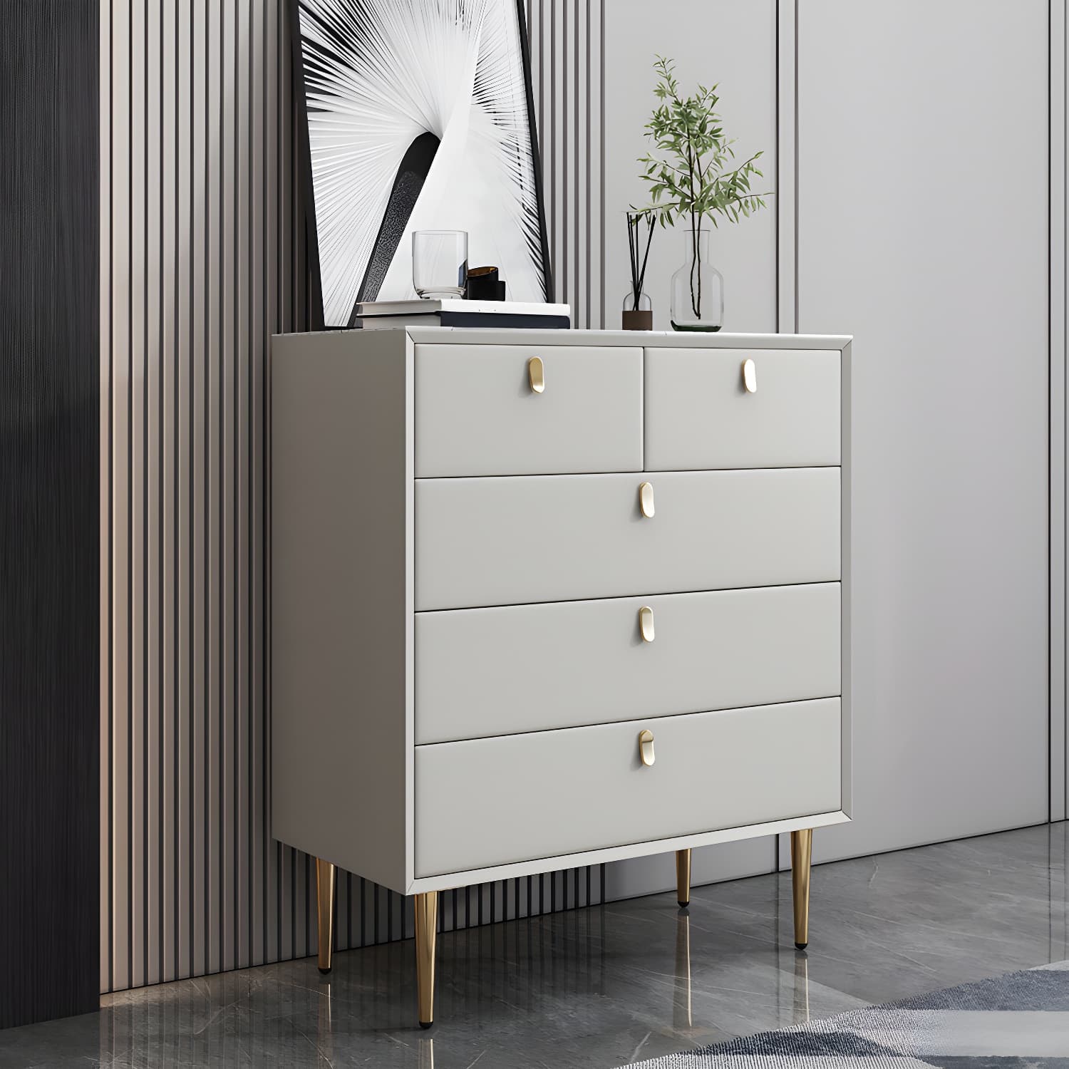 15.6-inch W Storage Chest Classic Glam Dresser with 5/6/7/9 Drawers thumbnail 3