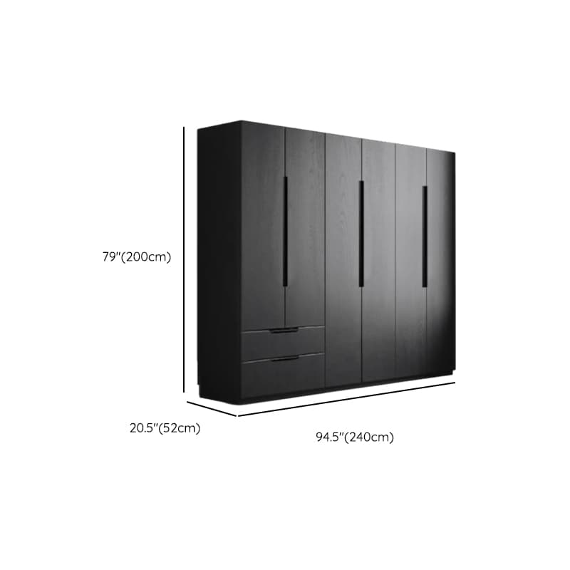 Ink Trendy Timber Wardrobe Armoire with Soft Close Drawer and Door, Interior Shelves, Clothing Rod thumbnail 20