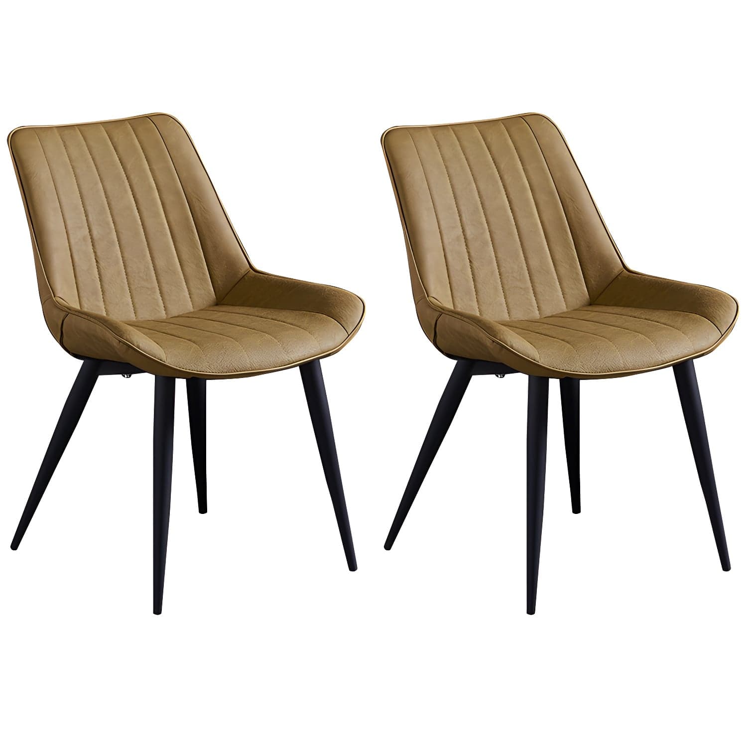 Scandinavian Leather Restaurant Side Chair Matte Finish Parsons Dining Chair thumbnail 9