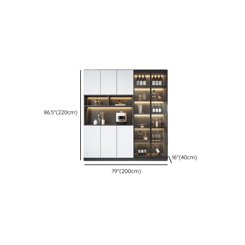 Standard/Wide Chalk 3 Drawers Closet 2 Shelves/1 Shelf Glass Doors Functional Storage Cabinet Sideboard thumbnail 21