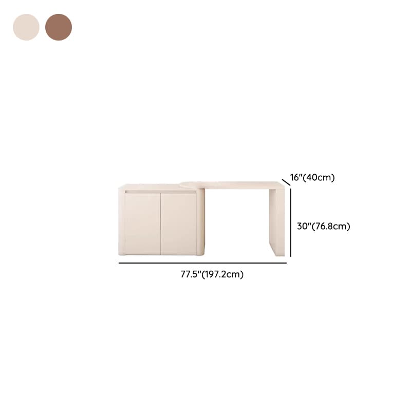 Modish Engineered Wood Large Makeup Vanity with 3 Drawers thumbnail 12