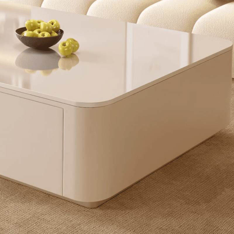 Contemporary Stone Parallelogram Accent Table with 4 Drawers/2 Drawers for Living Room thumbnail 7