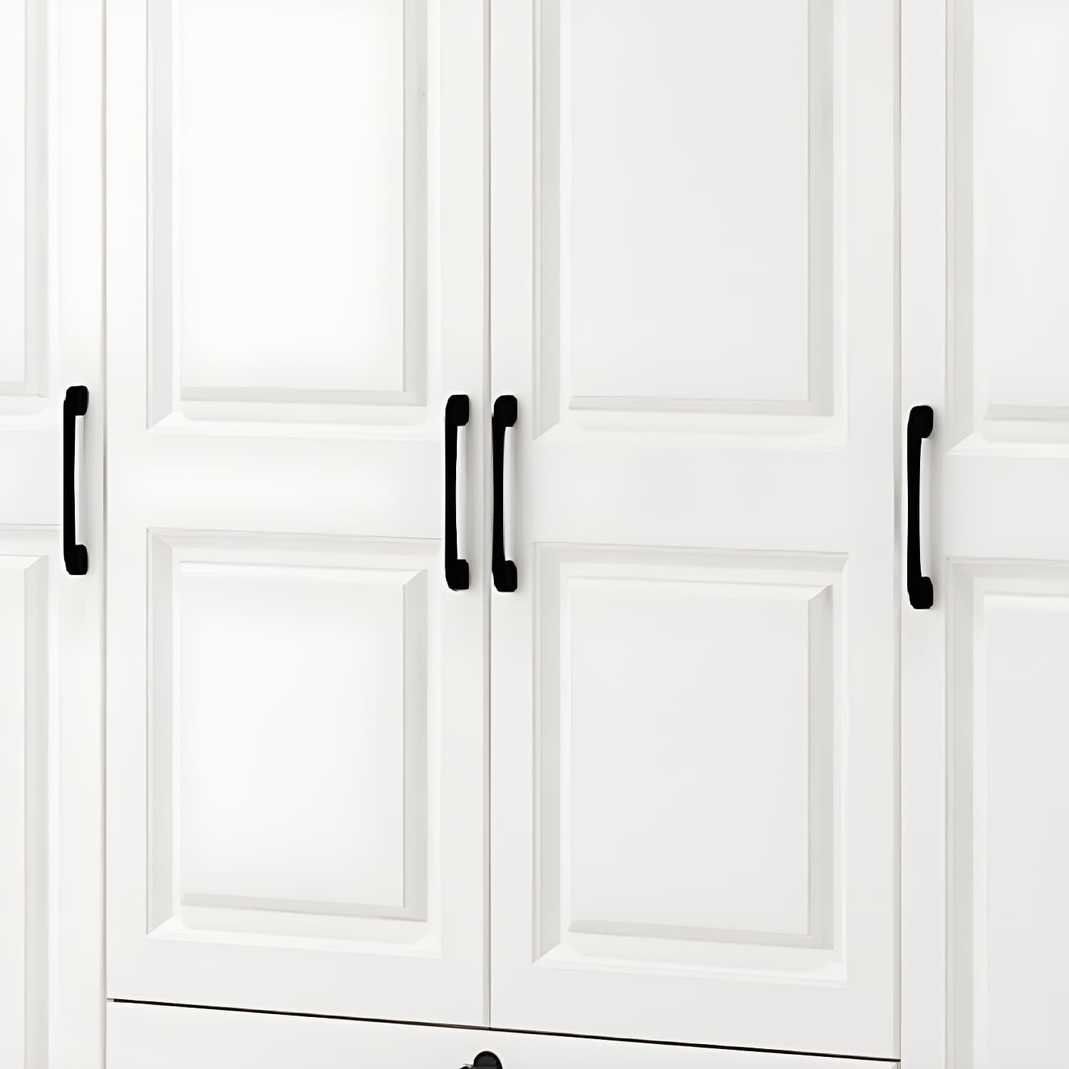 Wood White Modern Wardrobe Armoire with Drawers, Shelves, and Clothing Rod thumbnail 6