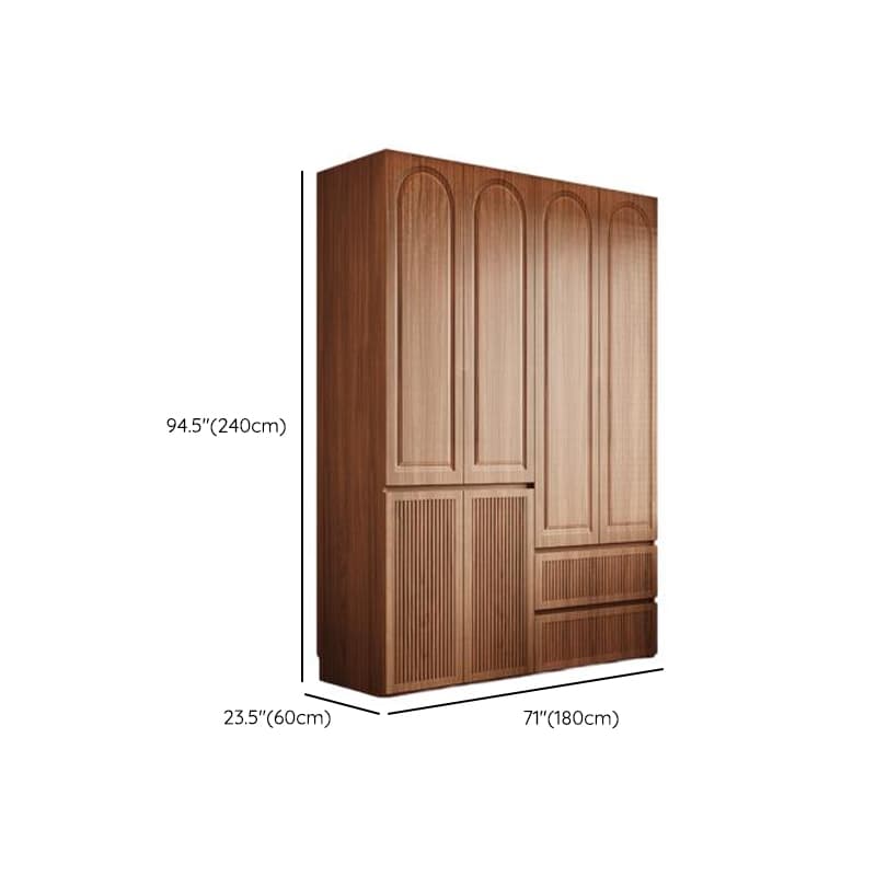 Acorn Minimalist Natural Wood Independent Wardrobe Closet with Soft Close Drawer, Soft Close Door, and Interior Shelves thumbnail 21
