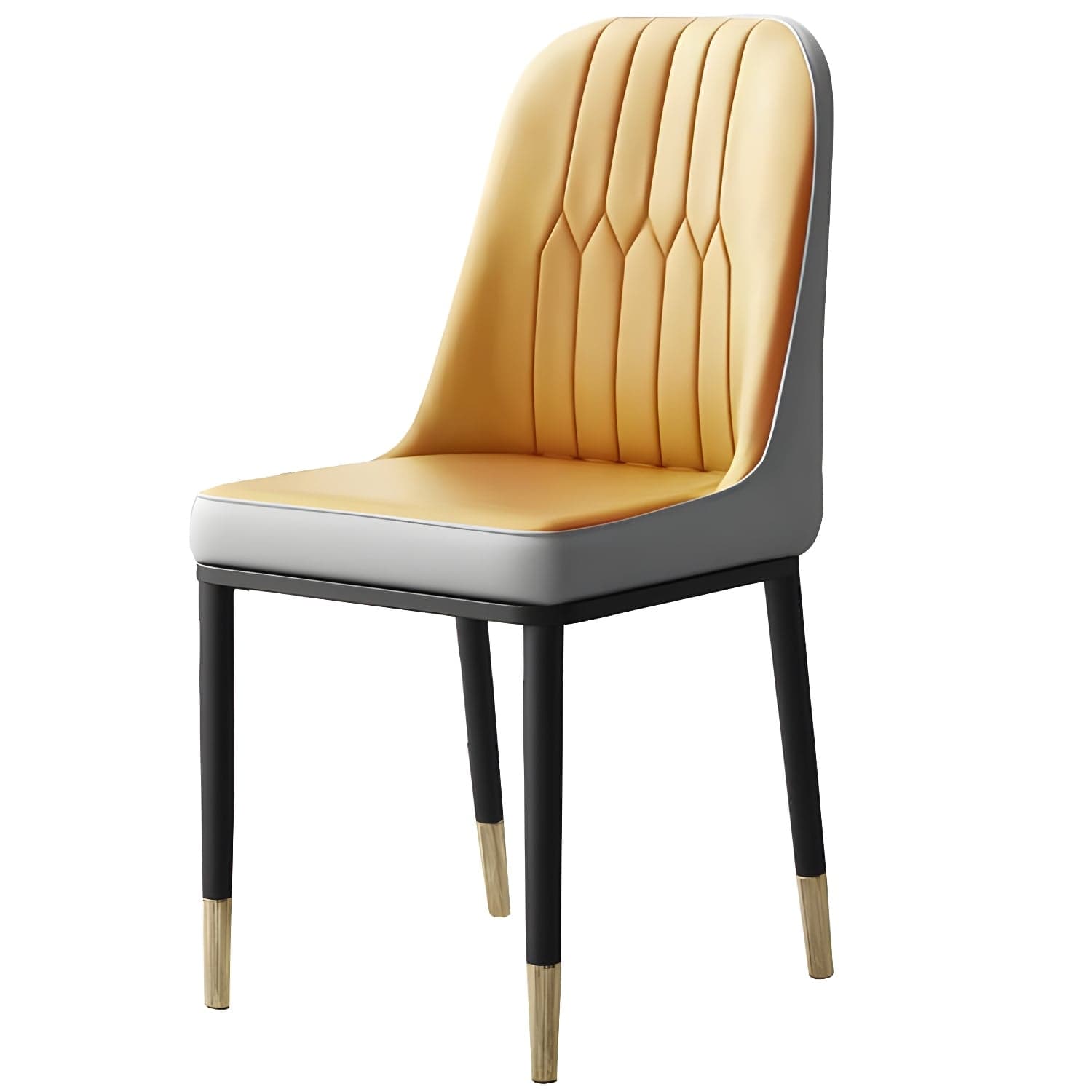 Metal Base Indoor Chair 18'' Wide Parsons Leather Chair for Restaurant thumbnail 3
