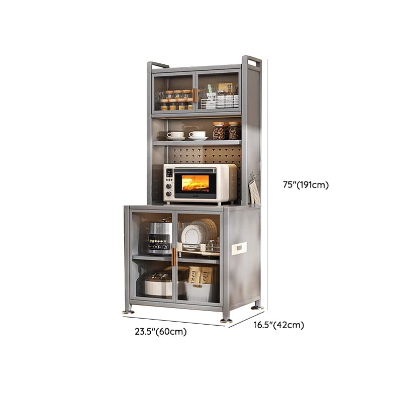 Modern Steel Sideboard Standard-Sized Open Storage Non-Adjustable Shelves thumbnail 18