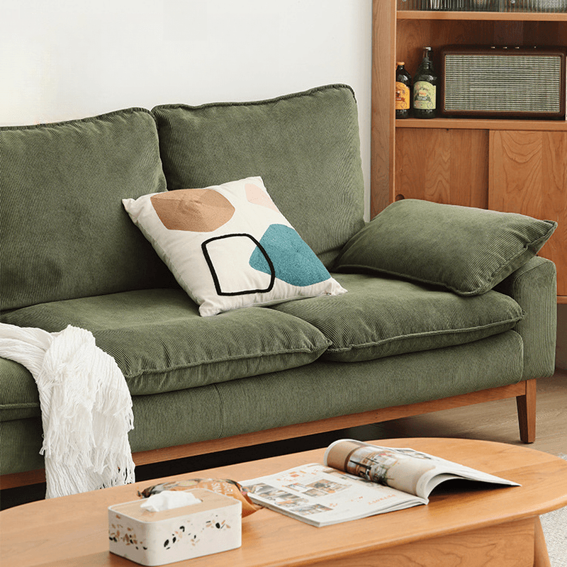 Contemporary Seats 2/1 Person Straight/L-Shaped Horizontal Left Sofa Couch /Chaise with Natural Wood Frame thumbnail 13